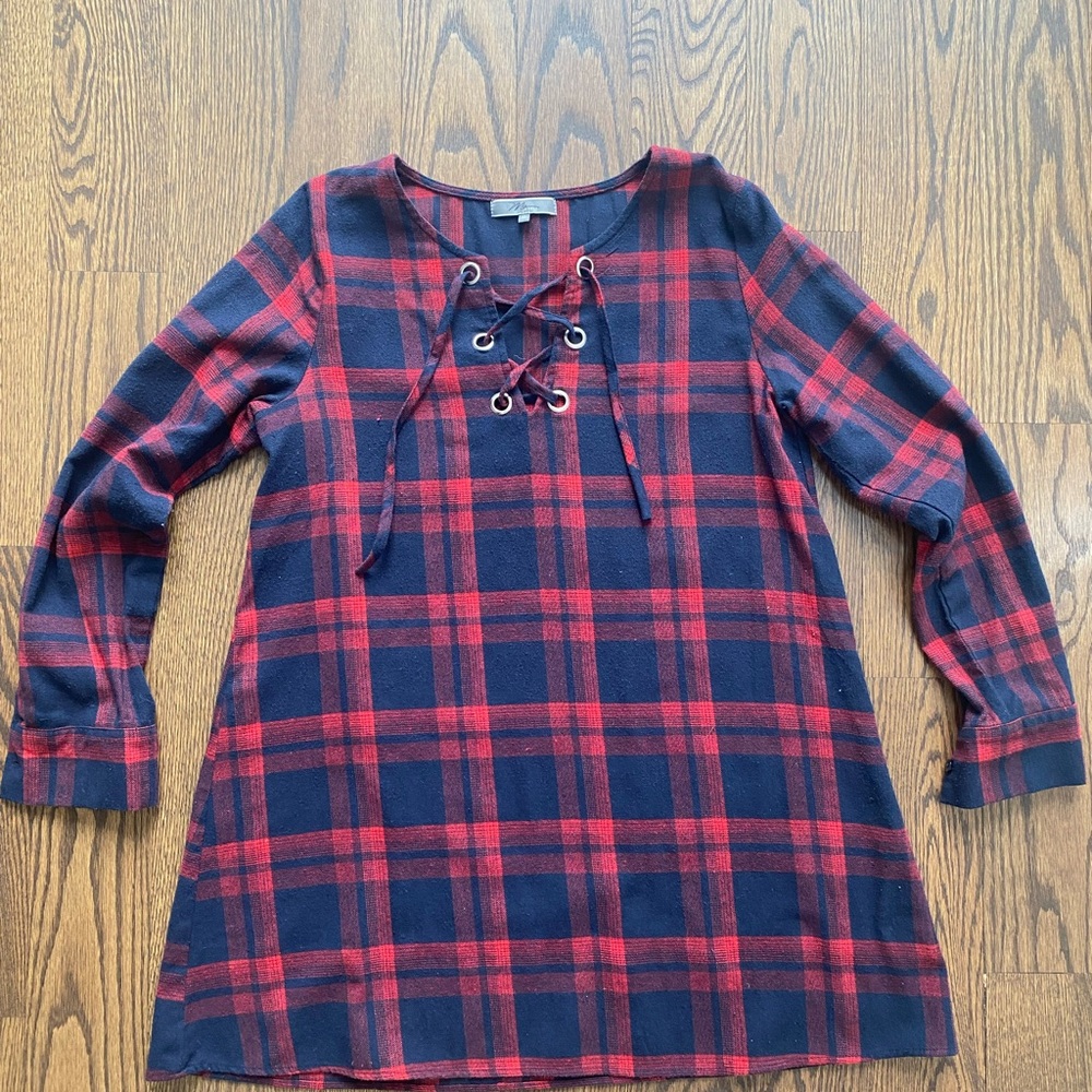Plaid 100% Cotton Cozy Dress